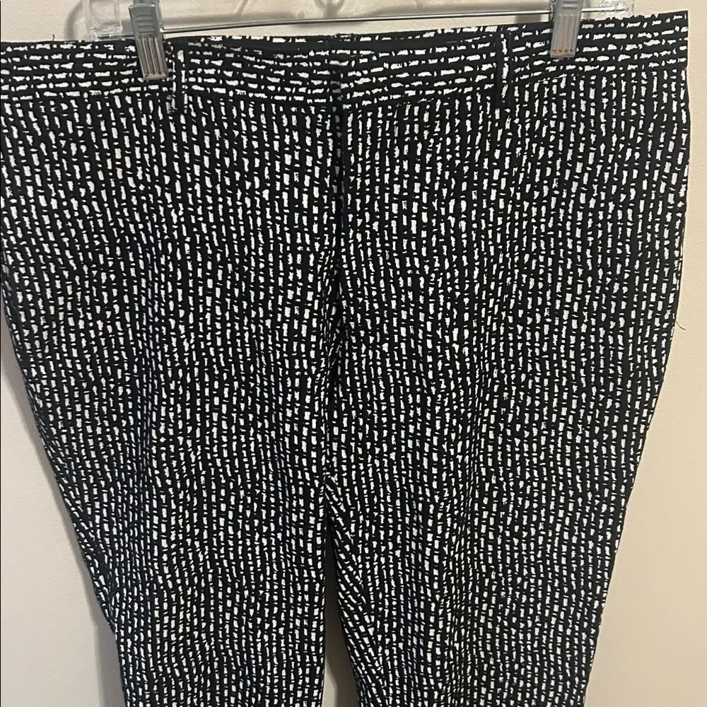 Topman Skinny Smart Trousers Black White Textured Print 34x32